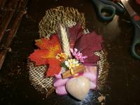 sacchetto cuore + cuoricino colori d'autunno